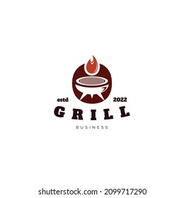 Grill Icon Logo Design Inspiration Stock Vector (Royalty Free ...