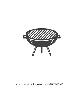Grill icon logo flat vector design