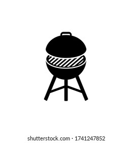 Grill icon, logo isolated on white background. BBQ