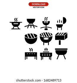 grill icon or logo isolated sign symbol vector illustration - Collection of high quality black style vector icons
