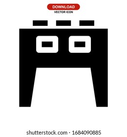 grill icon or logo isolated sign symbol vector illustration - high quality black style vector icon
