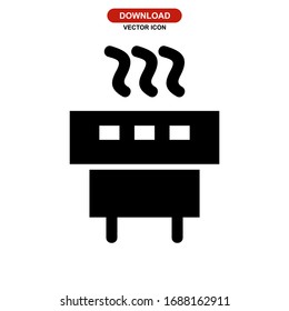 grill icon or logo isolated sign symbol vector illustration - high quality black style vector icons
