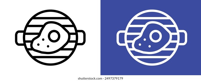 grill icon logo sign set vector outline