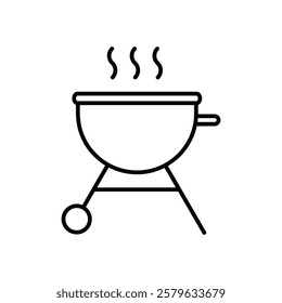 Grill icon logo sign set vector outline
