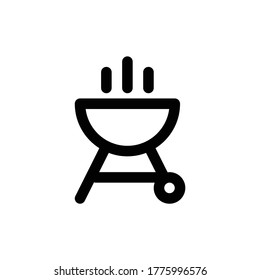 Grill Icon Logo Template Vector Design Illustration 