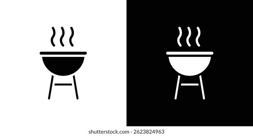 Grill-Symbol für Logo Web Mobile App UI-Design.