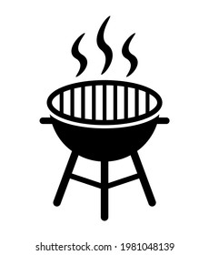 icono de parrilla sobre fondo blanco