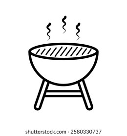 Grill icon on white background