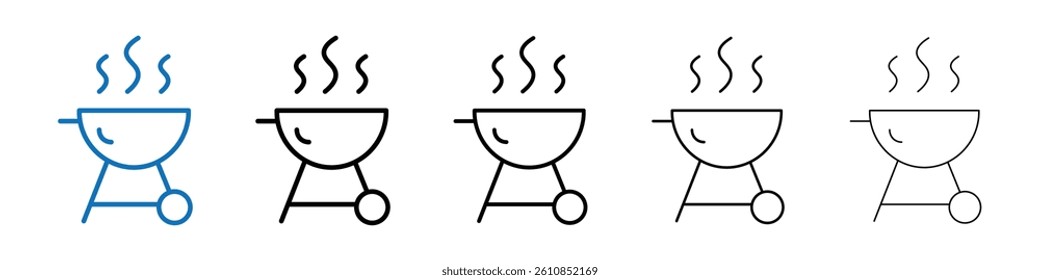 grill icon Outline vector logo for web ui