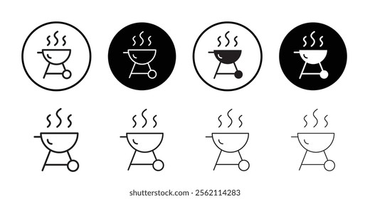 grill icon Outline vector for web ui