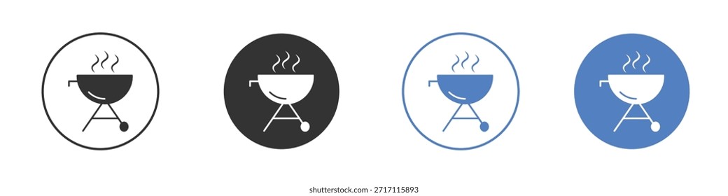 Grill icon pictogram set. Vector icon designs