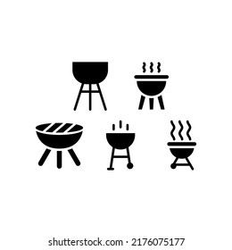 Grill Icon Set Vector Symbol Design Illustration