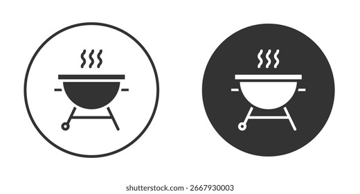 Símbolo de silueta de icono de parrilla. Vector aislado ilustración