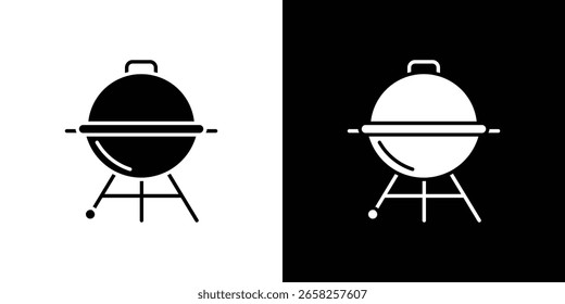 Symbolsammlung für Grillsymbole. Flache Vektorgrafik.