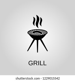 Grill icon. Grill symbol. Flat design. Stock - Vector illustration