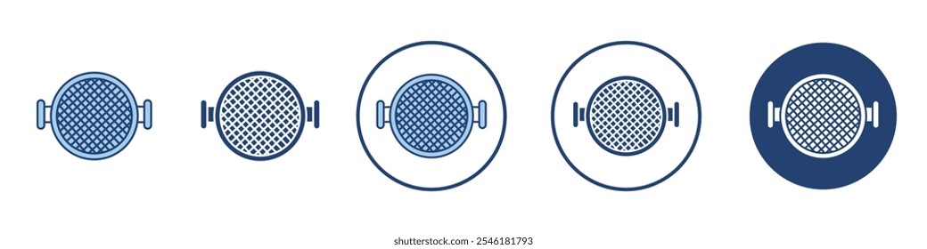Grill icon Thin line art isolated