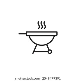 Grill icon thin line vector isolated