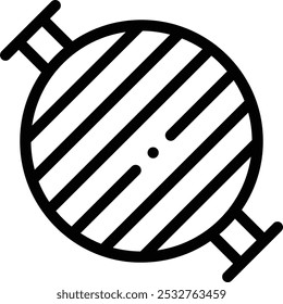 grill icon. Thin Linear Style Design Isolated On White Background