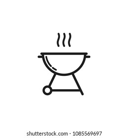 grill icon in trendy flat design 