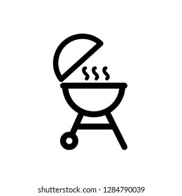 Grill icon, vector illustration. Flat design style. vector grill icon illustration isolated on white background, grill icon Eps10. grill icons graphic design vector symbols.