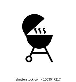 Grill icon, vector illustration. Flat design style. vector grill icon illustration isolated on white background, grill icon Eps10. grill icons graphic design vector symbols.
