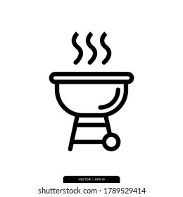 Grill icon vector, illustration logo template in trendy style