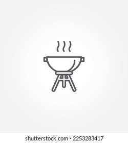 grill icon vector illustration logo template for many purpose. Isolated on white background.