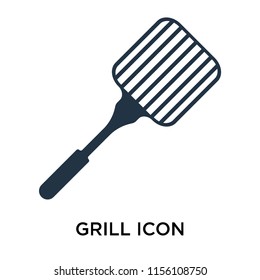Grill icon vector isolated on white background, Grill transparent sign
