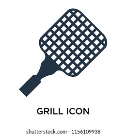 Grill icon vector isolated on white background, Grill transparent sign