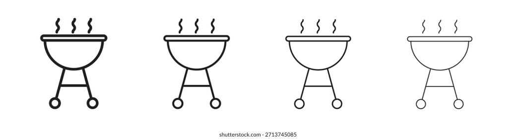 Icono de la parrilla. Vector de pictogramas aislados.