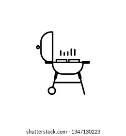grill icon vector line art