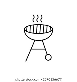 Grill icon Vector logo set flat