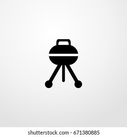 grill icon. vector sign symbol on white background