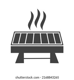 grill icon vector with simple design