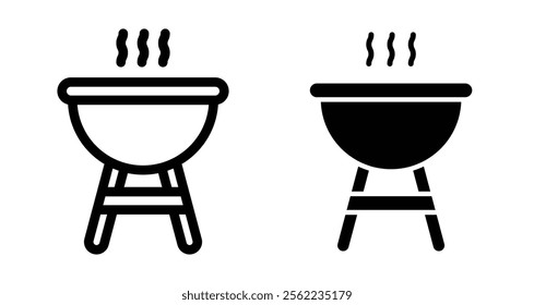 Grill Icons pack in outlined and flat versions