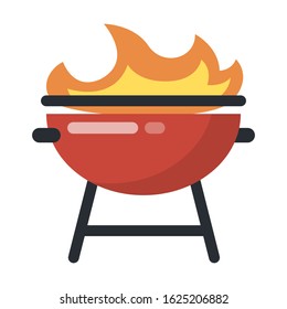 Grill isolated flat color icon
