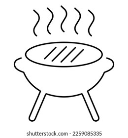 grill isolated icon on white background, vector illustration.