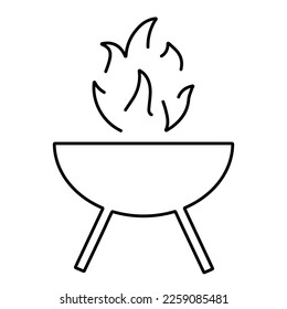 grill isolated icon on white background, vector illustration.