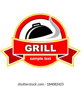 Grill label design.