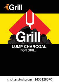Grill Label, tag, vignette vector
