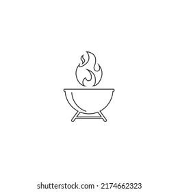 Icono de línea de paro Ilustración Ilustrador en signo de estilo plano