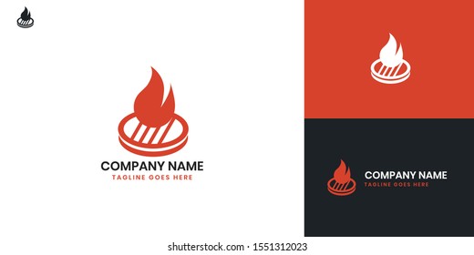 Grill logo - All elements on this template are editable with vector software, suitable for Food Business / Industry.