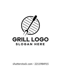 Grill Logo Design Line Minimalist