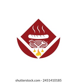 Grill Logo Illustrations  Vectors Template