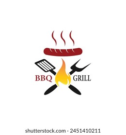 Grill Logo Illustrations  Vectors Template