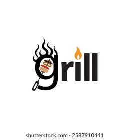 grill logo , tasty, logo design 