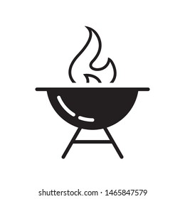 Grill logo template vector icon design