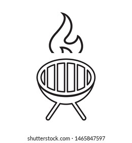 Grill logo template vector icon design