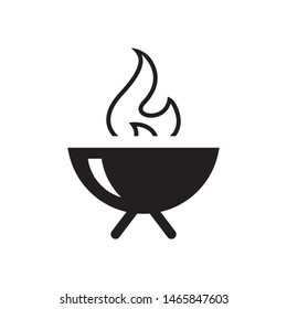 Grill logo template vector icon design