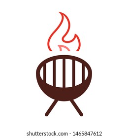 Grill logo template vector icon design